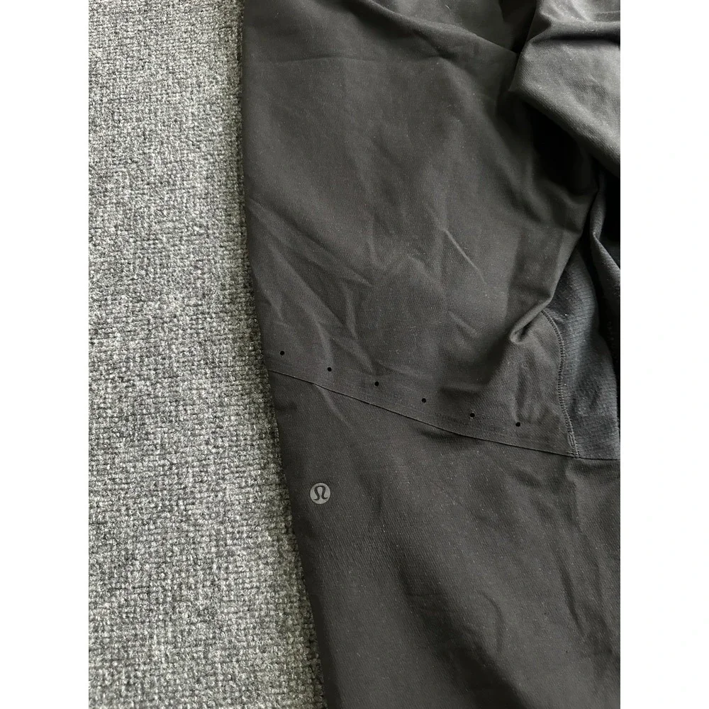 Womens Lululemon Black Stretch Jogger Pants Zip Pockets, Size L